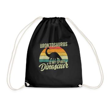 Brontosaurus Dinosaure Enfants Dino Cadeau - Sac de sport léger - noir - Devant
