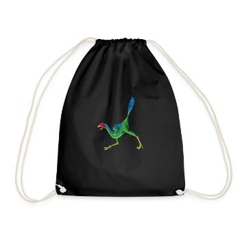 xxx Dinosaur Kids Dino Gift - Drawstring Bag - black - Front