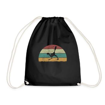 xxx Dinosaur Kids Dino Gift - Drawstring Bag - black - Front