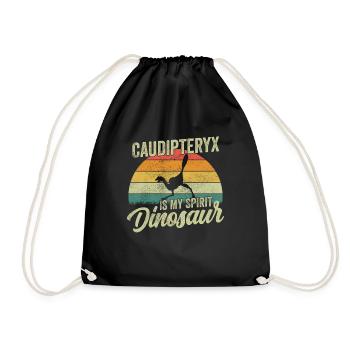 xxx Dinosaur Kids Dino Gift - Drawstring Bag - black - Front