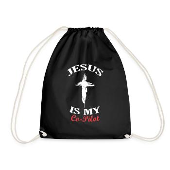 Jésus est mon ami copilote Kreuzheiliger - Sac de sport léger - noir - Devant