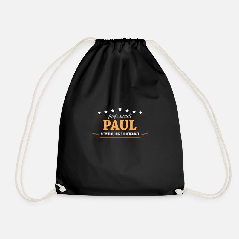 Professionell Paul Name Vorname - Turnbeutel - Schwarz