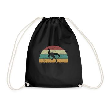 Oviraptor Dinosaur Children Dino Gift - Drawstring Bag - black - Front