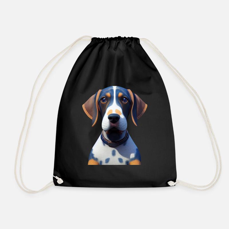 Bluetick Coonhound Hund - Bluetick Coonhound - Turnbeutel - Schwarz