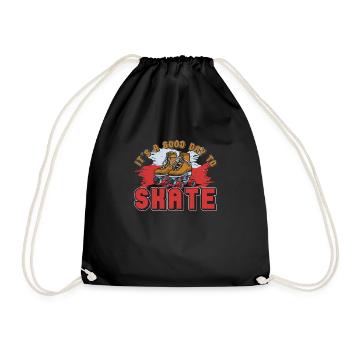 Retro Quad Skating For '90s Skate Fanatic Roller - Drawstring Bag - black - Front