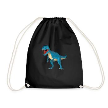 Tyrannosaurus Dinosaur Children Dino Gift - Drawstring Bag - black - Front