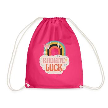 Radiate positivity Rainbow Dwarf Clouds - Drawstring Bag - fuchsia - Front