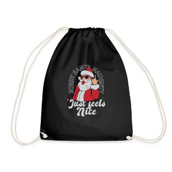 Sorry Santa Naughty feels only nice - Drawstring Bag - black - Front