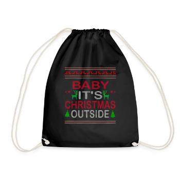 Bébé, c’est Noël dehors - Sac de sport léger - noir - Devant
