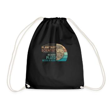 Vintage Planetary Science Astronomy For A Planet - Drawstring Bag - black - Front