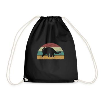 Edmontonia Dinosaur Children Dino Gift - Sac de sport léger - noir - Devant