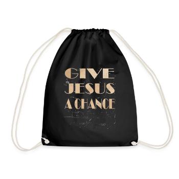 Geben Sie Jesus Eine Zufällige Glaubensgrunge - Turnbeutel - Schwarz - Vorne