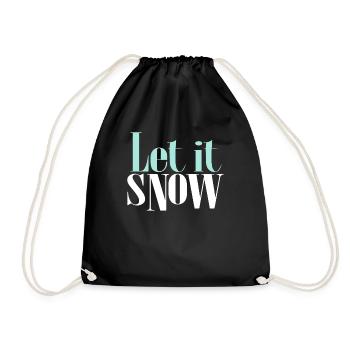 Lassen Sie Es Schneeflocken-Schneemannzitat - Turnbeutel - Schwarz - Vorne