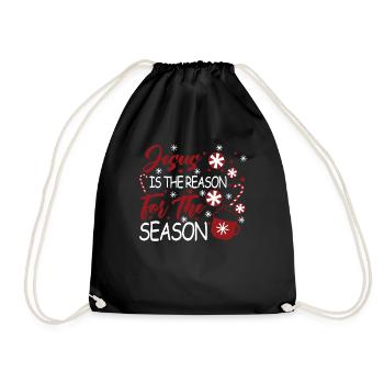 Jesus is the reason for the seasonal - Drawstring Bag - black - Front