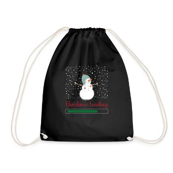 Charge de Noël Bonhomme de neige Neige Hiver Froid - Sac de sport léger - noir - Devant