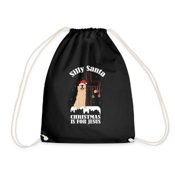 Stupide Père Noël Noël est pour Jésus - Sac de sport léger - noir - Devant