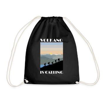 Volcano calls lava migration mountain fire magma - Drawstring Bag - black - Front