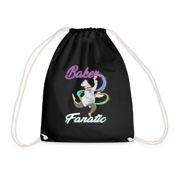 Baker Fanatic Cook Chef Cookies Christmas Magic - Drawstring Bag - black - Front