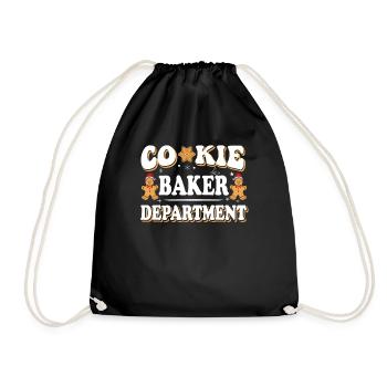 Сookie Baker Abteilung Koch Chef Weihnachtsmagie - Turnbeutel - Schwarz - Vorne