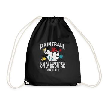 Funny Paintballing Paintball Sports Humor For A - Drawstring Bag - black - Front