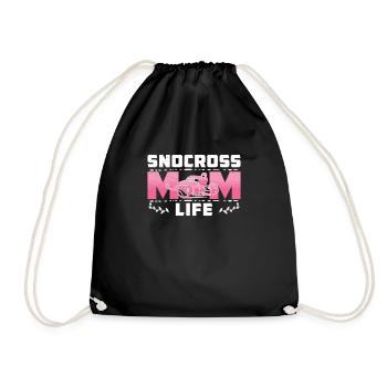 Cool Snocross Mom Life For A Snowmachine Mother - Drawstring Bag - black - Front