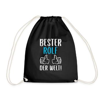 Rolf Vorname Name Geburtstag - Turnbeutel - Schwarz - Vorne