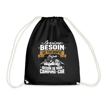 Pas besoin de thérapie, besoin de mon camping-car - Sac de sport léger - noir - Devant