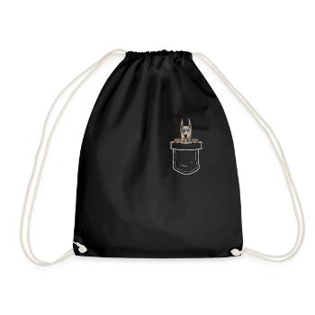 Doberman Dog Dog Propriétaire de chien - Sac de sport léger - noir - Devant