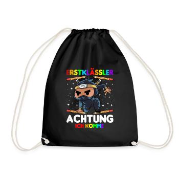 Erstklässler Achtung ich komme - Turnbeutel - Schwarz - Vorne