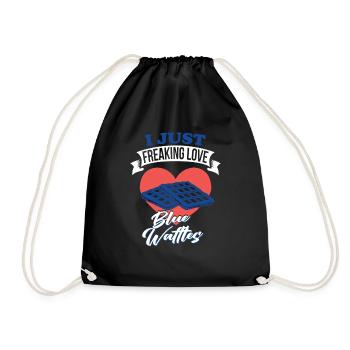 J’adore les gaufres bleues, les biscuits, les pâtisseries - Sac de sport léger - noir - Devant