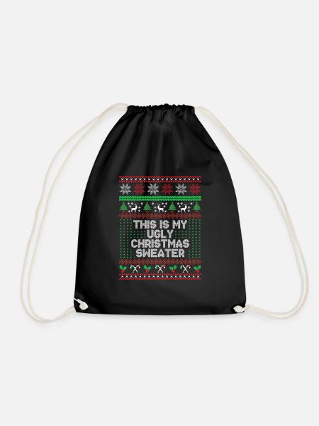 Das ist mein hässlicher Weihnachtspullover - Turnbeutel - Schwarz