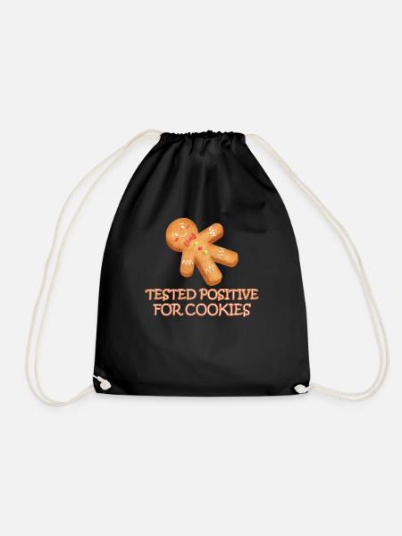 Positiv Auf Plätzchen-Koch-Chef-Weihnachten - Turnbeutel - Schwarz