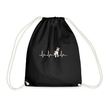 Fox Terrier Dog Dog Dog Owner - Drawstring Bag - black - Front