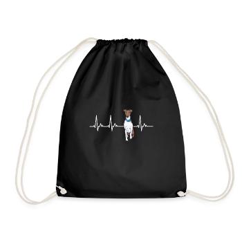 Fox Terrier Dog Dog Dog Owner - Drawstring Bag - black - Front