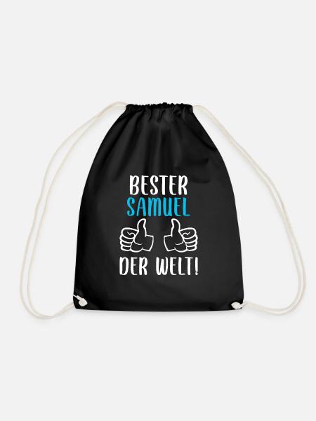 Samuel Vorname Name Geburtstag - Turnbeutel - Schwarz