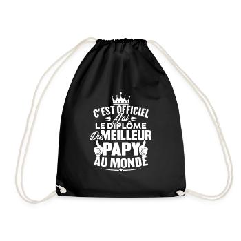 Meilleur papy au monde - Sac de sport léger - noir - Devant