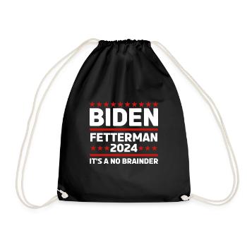 Lustiger Biden Fetterman 2024 - Turnbeutel - Schwarz - Vorne