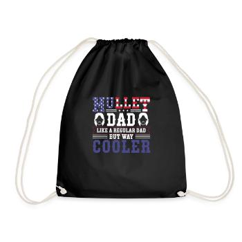 Mullet Daddy Patriotic American White Trash For - Drawstring Bag - black - Front