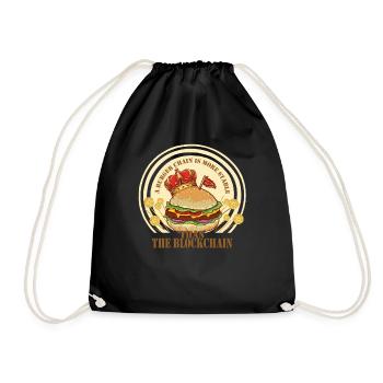 A burger chain is more stable than the blockchain - Drawstring Bag - black - Front