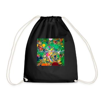 Generative Art Programming Only Image Code - Drawstring Bag - black - Front