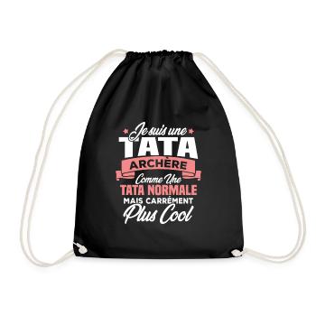 Je suis une tata archère - Sac de sport léger - noir - Devant