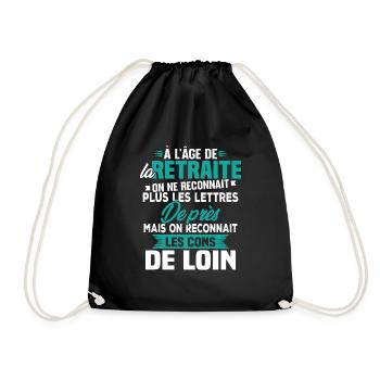 Avec l'age on reconnaît les cons de loin - Sac de sport léger - noir - Devant