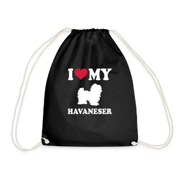 Propriétaire de chien de chien havanais - Sac de sport léger - noir - Devant