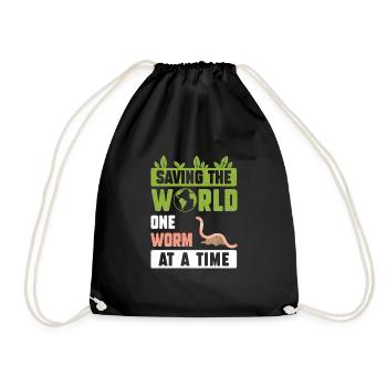 Save The World Humour Vermiculture Humour pour un - Sac de sport léger - noir - Devant