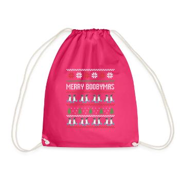 Blaufuß Tölpel Vogel Hässlicher Weihnachtspullover - Turnbeutel - Fuchsia - Vorne