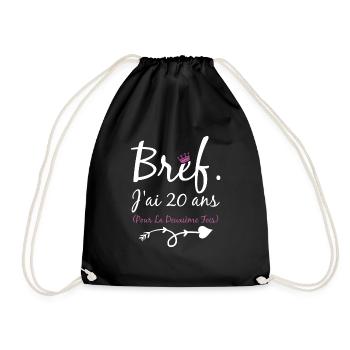 Femme cadeau d'anniversaire 40 ans - Sac de sport léger - noir - Devant