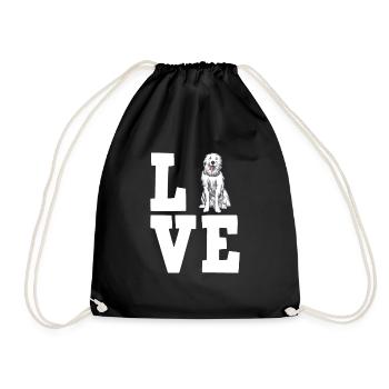 Chien de montagne des Pyrénées Chien Propriétaire de chien - Sac de sport léger - noir - Devant