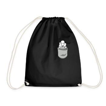 Caniche Dog Dog Propriétaire de chien - Sac de sport léger - noir - Devant