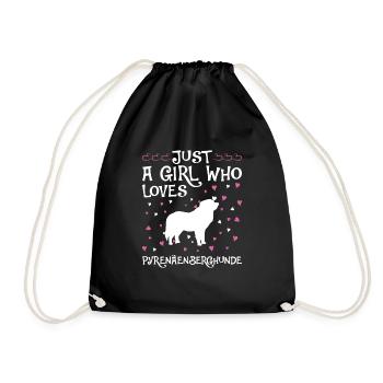 Chien de montagne des Pyrénées Chien Propriétaire de chien - Sac de sport léger - noir - Devant