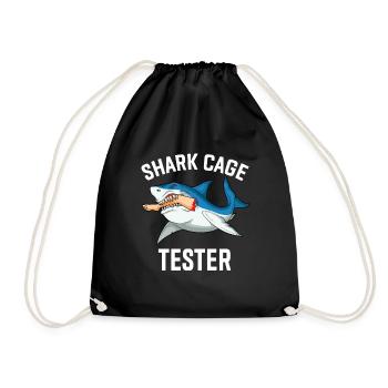 Leg surgery wheelchair lost leg - Drawstring Bag - black - Front